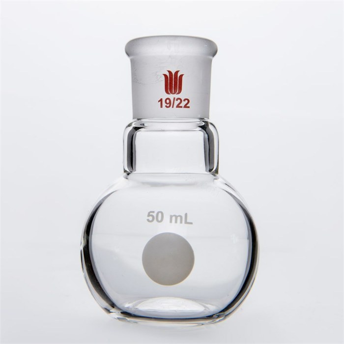 平底烧瓶,磨口:19/22,容量：50ml - 欣维尔