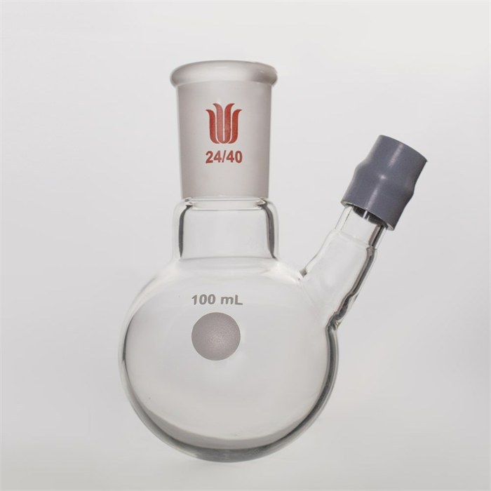 带胶帽温度计套管圆底烧瓶,容量:100ml,磨口:24/40 - MANSWARE