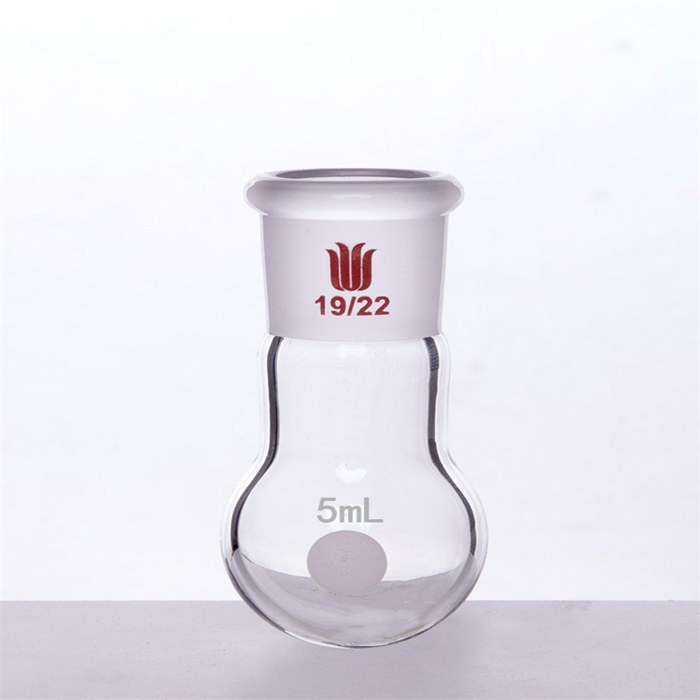 单颈圆底球瓶,厚壁高强度,磨口:19/22,5ml - 欣维尔