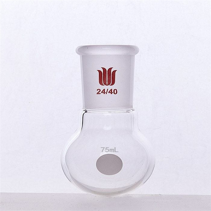 单颈圆底球瓶,厚壁高强度,磨口:24/40,75ml - 欣维尔