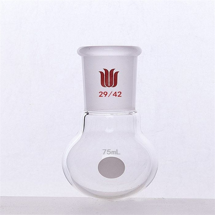 单颈圆底球瓶,厚壁高强度,磨口:29/42,75ml - 欣维尔
