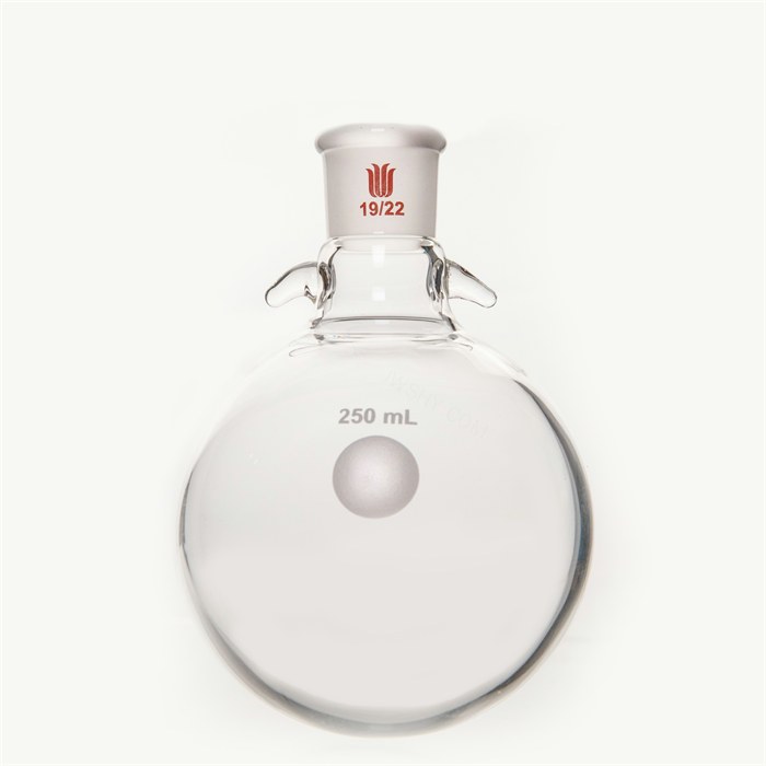 具挂钩的圆底烧瓶,磨口:19/22,250ml - 欣维尔