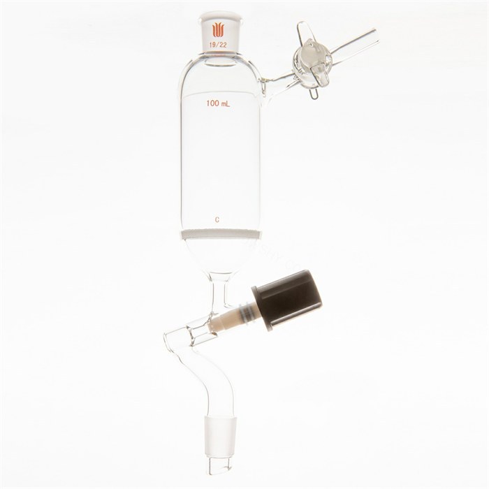 滴液过滤漏斗,过滤器4mm高真空阀,内19/22,100mL,G2 - 欣维尔