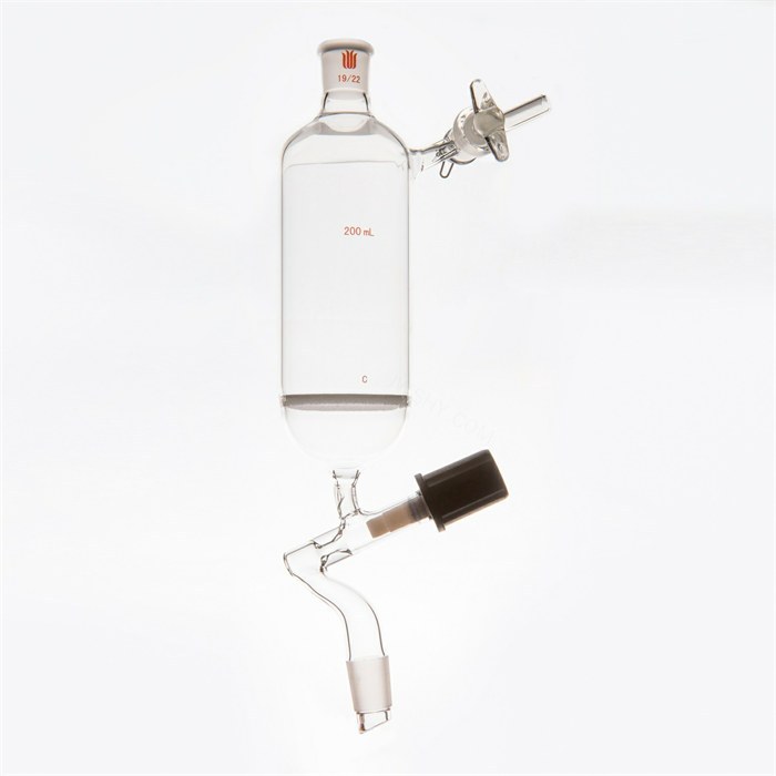 滴液过滤漏斗,过滤器4mm高真空阀,内19/22,200mL,G2 - 欣维尔