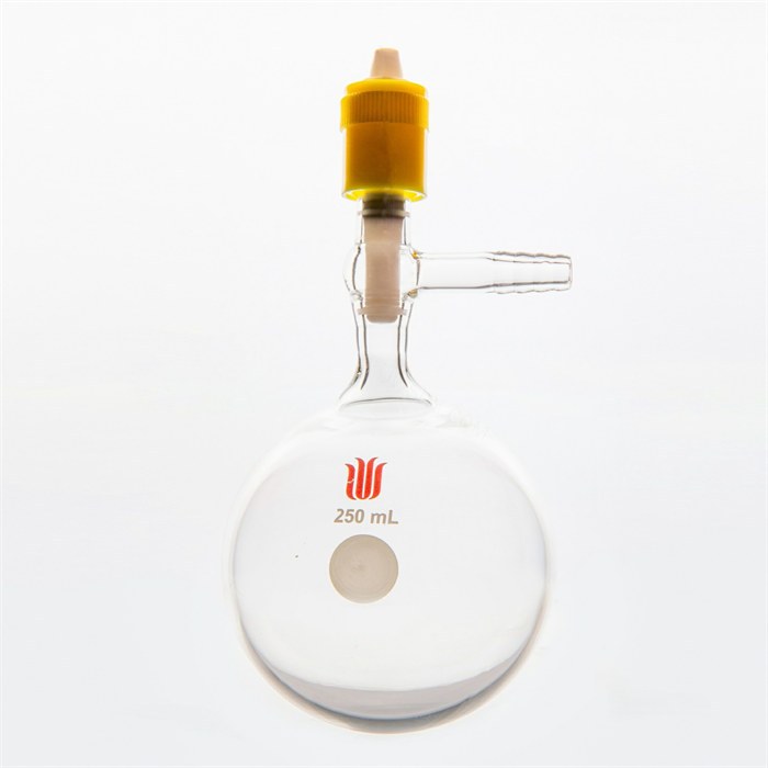 溶剂存储瓶,新型8mm高真空阀,250ml - 欣维尔