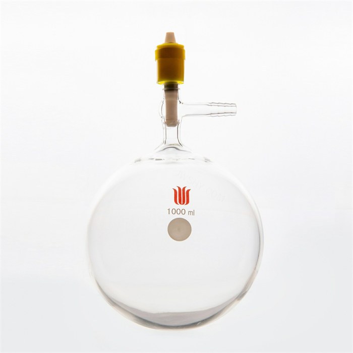 溶剂存储瓶,新型8mm高真空阀,1000ml - 欣维尔