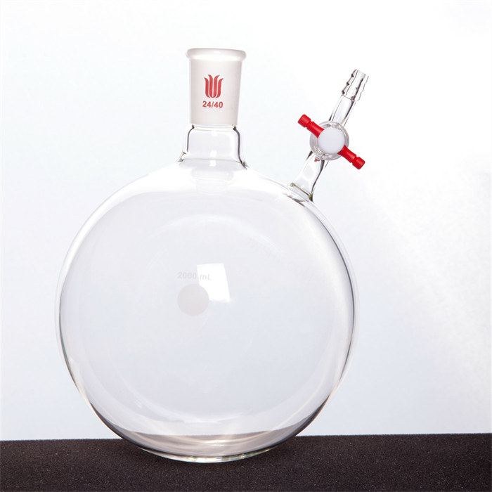 反应瓶,四氟节门,24/40,2000ml - MANSWARE