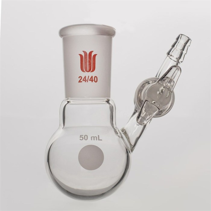 反应瓶,玻璃节门,24/40,50ml - 欣维尔
