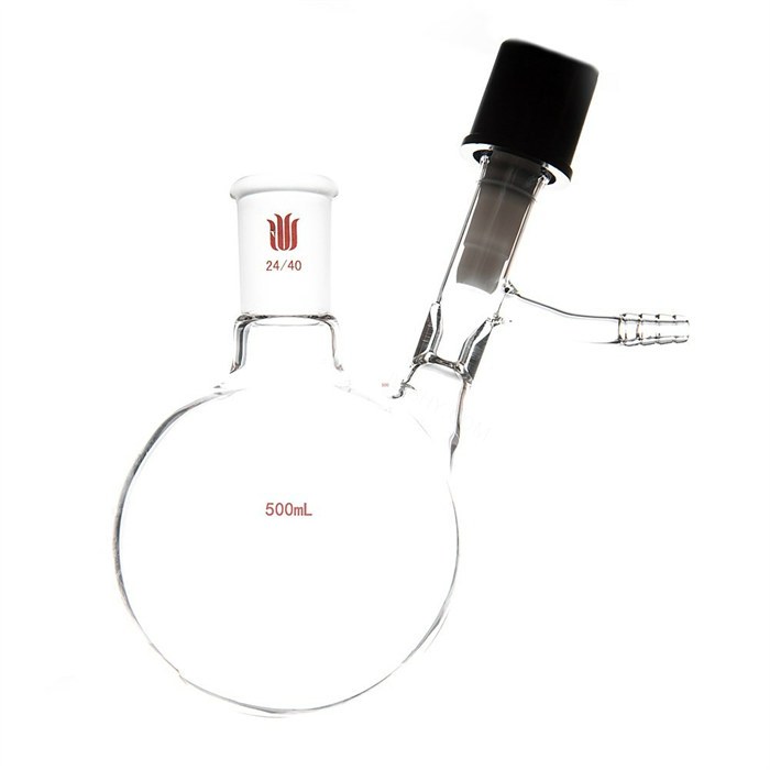 反应瓶,8mm高真空阀,500ml,24/40 - MANSWARE