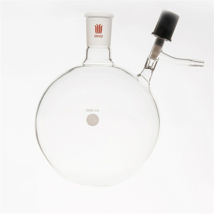 反应瓶,8mm高真空阀,2000ml,29/42 - 欣维尔