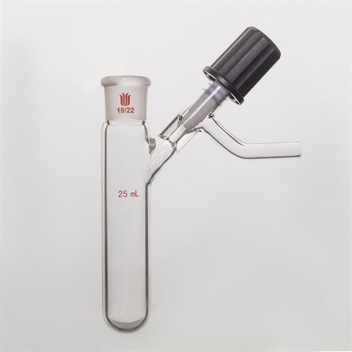 反应管,内磨口19/22,4mm高真空阀,25ml - 欣维尔