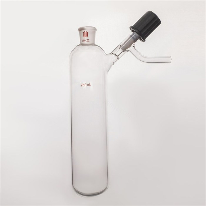 反应管,内磨口19/22,4mm高真空阀,250ml - 欣维尔
