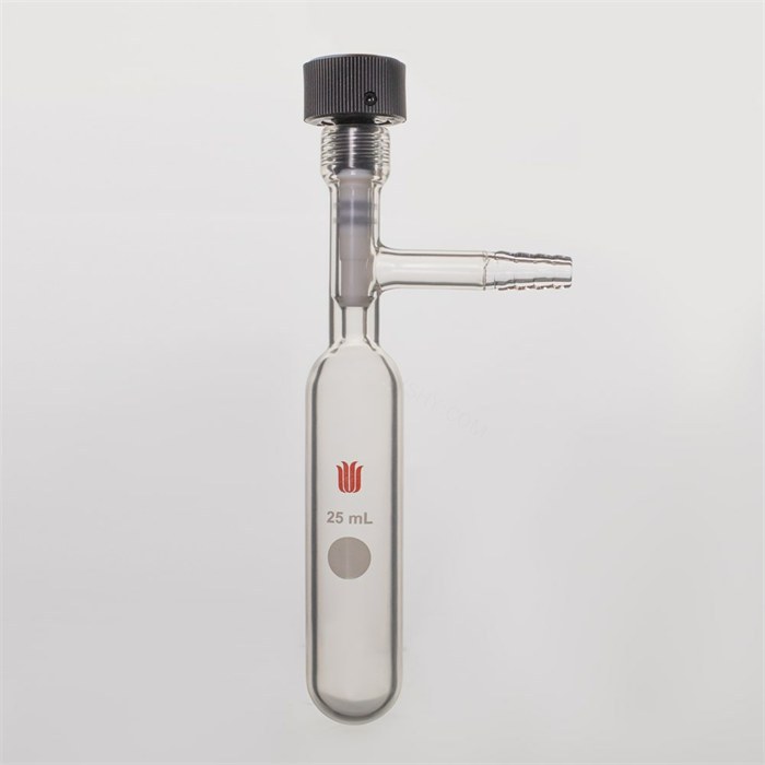 镀膜，溶剂存储瓶25ml,7#内螺纹4MM高真空，管径×总高26×100mm - 欣维尔