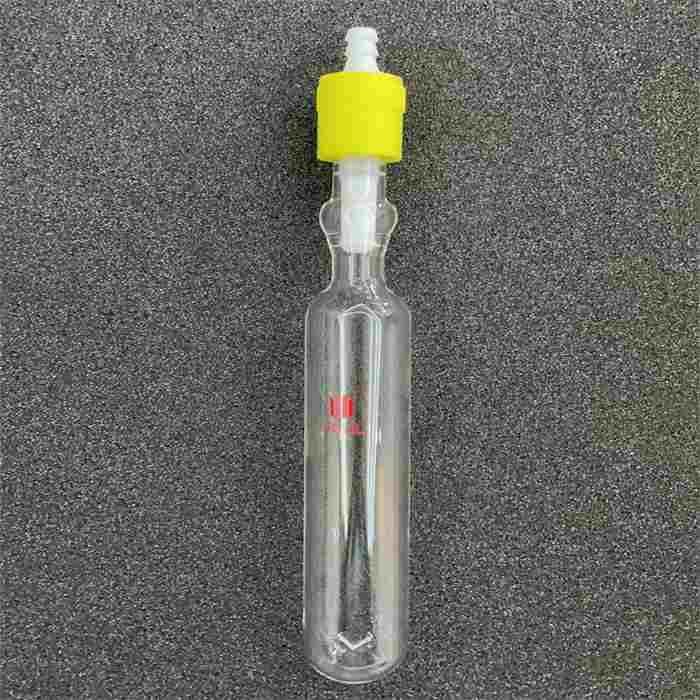 溶剂储存瓶5ML,抽气高真空阀,管外径×总高13mm*90mm - 欣维尔