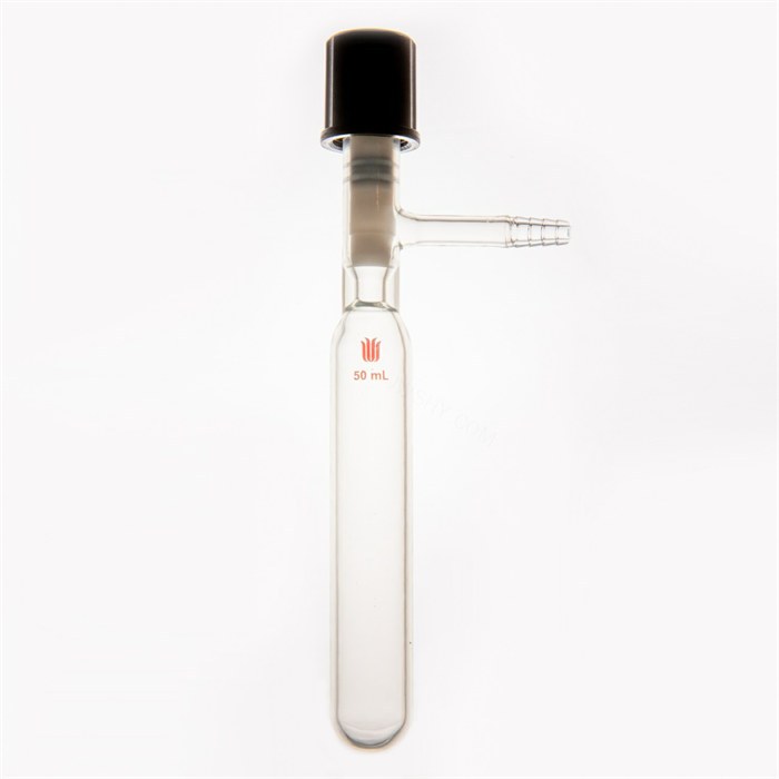镀膜，溶剂储存瓶,50ml,管外径28×总高140mm,8mm高真空 - 欣维尔