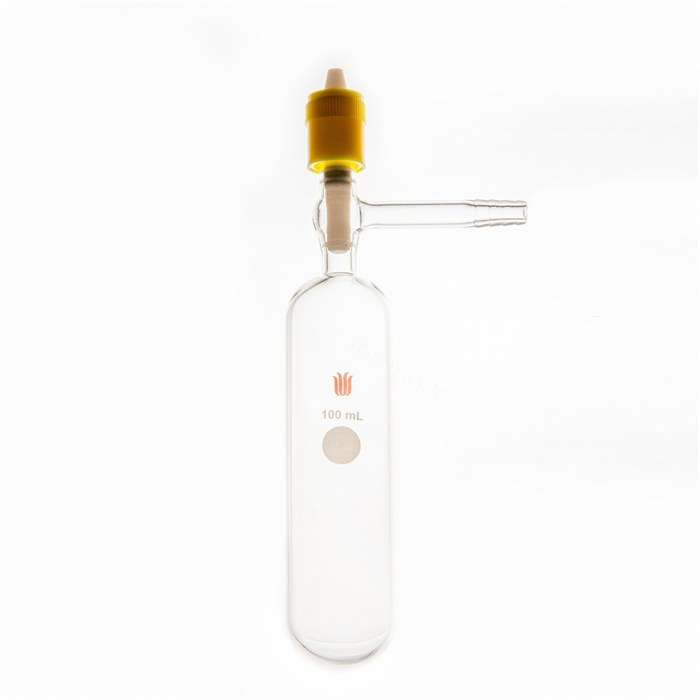 溶剂储存瓶100ml,新型0-8mm高真空,管外径×总高:40×140mm - 欣维尔