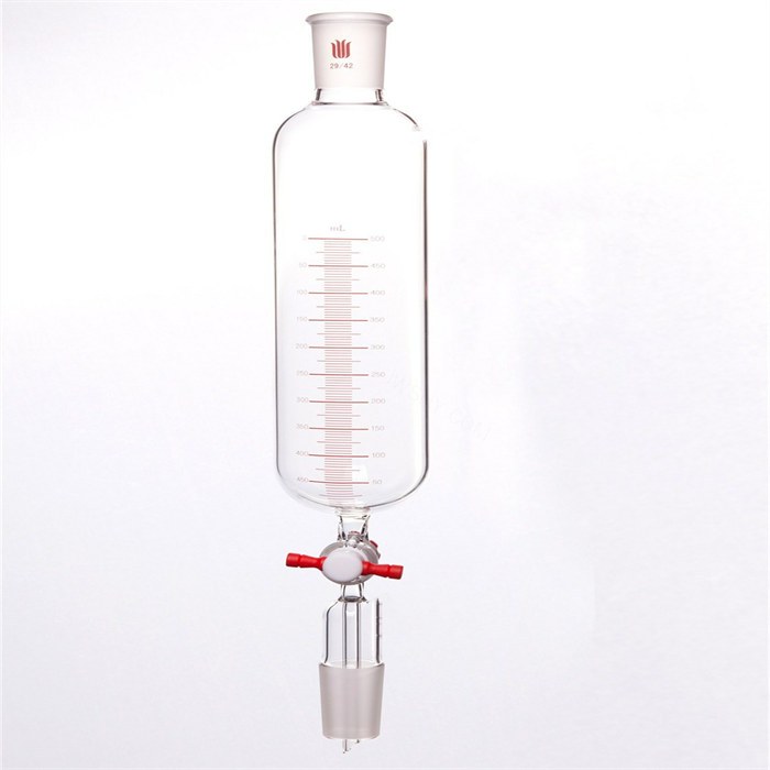 带刻度筒形滴液漏斗，磨口：29/42,容量：500ml - 欣维尔