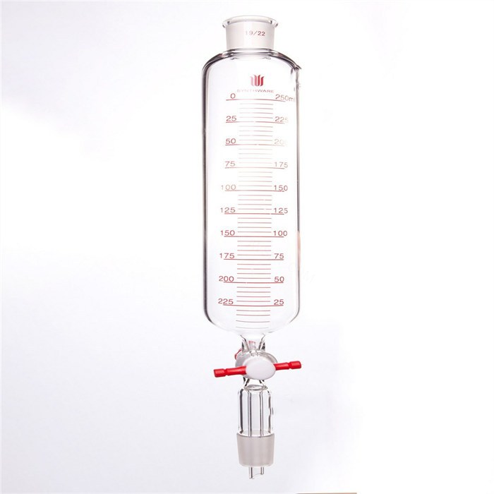 带刻度筒形滴液漏斗，磨口：19/22，容量：250ml - 欣维尔