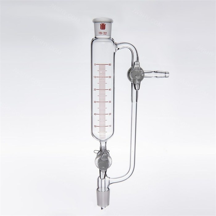 恒压加料漏斗（三通玻璃节门），磨口：19/22，容量：60ml - 欣维尔
