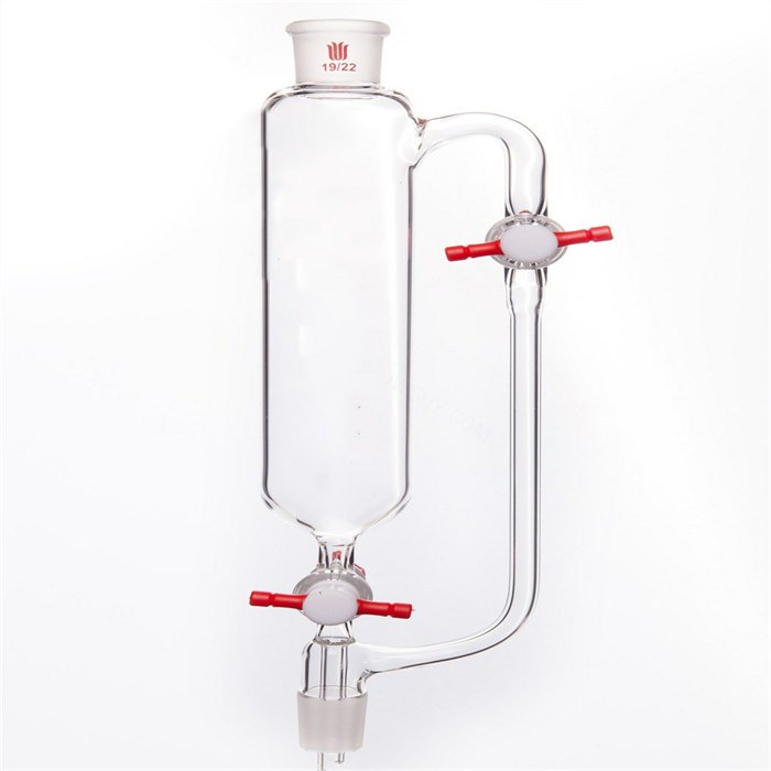 无刻度恒压滴液漏斗,双四氟节门,250mL,19/22 - 欣维尔
