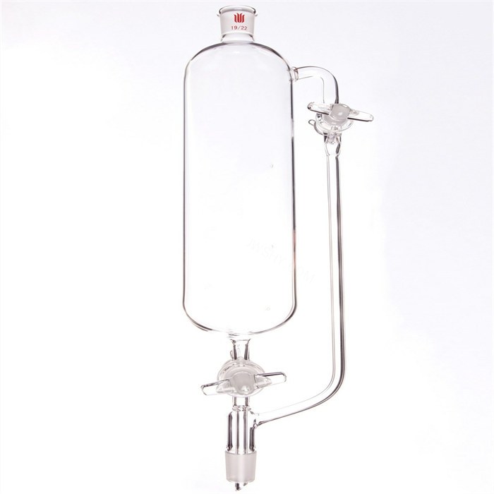 无刻度恒压滴液漏斗,双玻璃节门,500mL,19/22 - 欣维尔