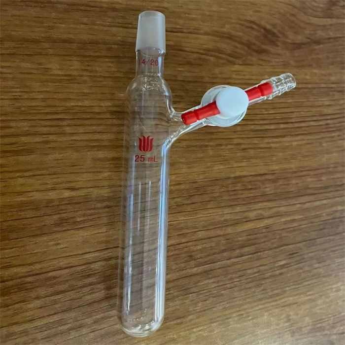 四氟节门， 外磨口反应管，磨口：14/20，容量：25ml - 欣维尔