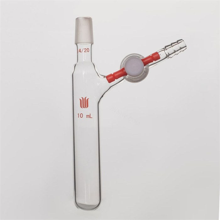 四氟节门， 外磨口反应管，磨口：14/20，容量：10ml - 欣维尔
