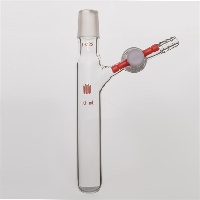 四氟节门， 外磨口反应管，磨口：19/22，容量：10ml - 欣维尔