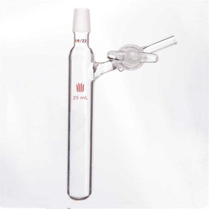 反应管,外磨口19/22,玻璃节门,25ml