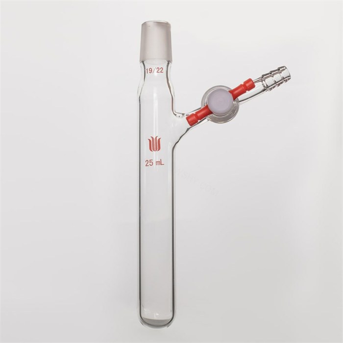 四氟节门， 外磨口反应管，磨口：19/22，容量：25ml - 欣维尔