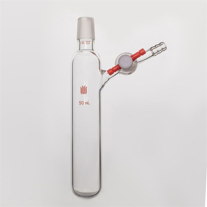 四氟节门， 外磨口反应管，磨口：19/22，容量：50ml - 欣维尔