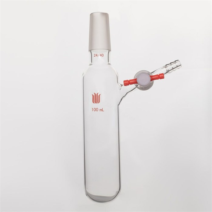 四氟节门， 外磨口反应管，磨口：24/40，容量：100ml - 欣维尔