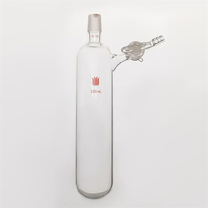 反应管,外磨口19/22,玻璃节门,250ml - 欣维尔