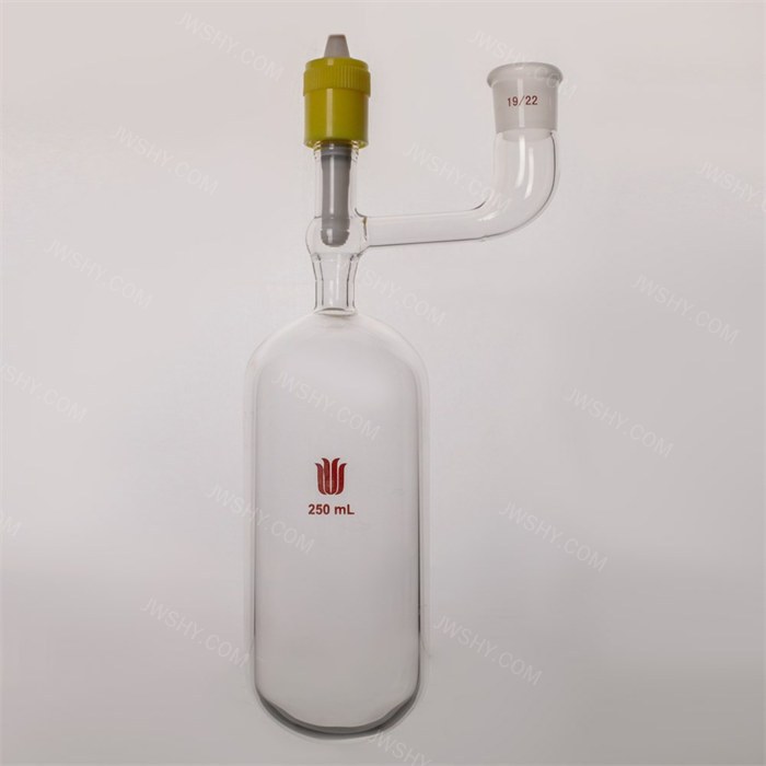 溶剂储存瓶,磨口：19/22,250ml,新型8mm高真空阀,管外径*长度60mm*140mm - 欣维尔