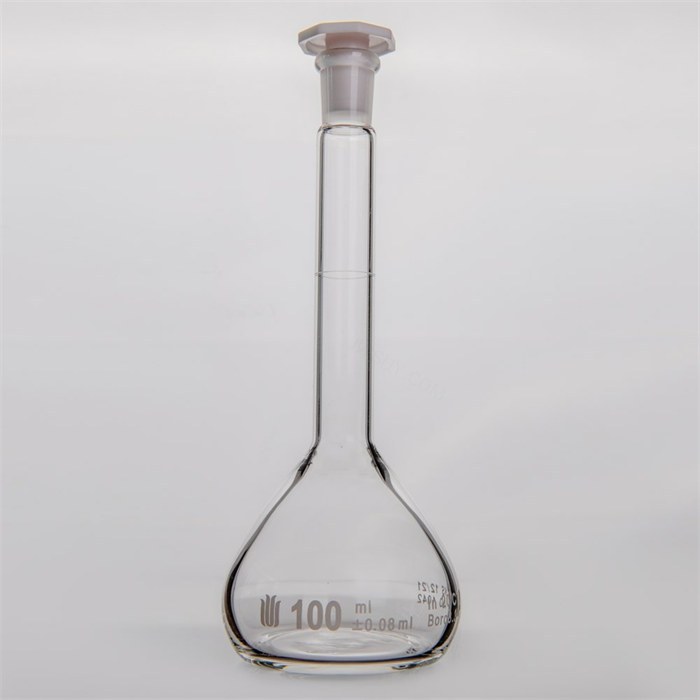 12/21口 100ML容量瓶，标配塑料塞，带个体检测证书，2支/盒 - 欣维尔