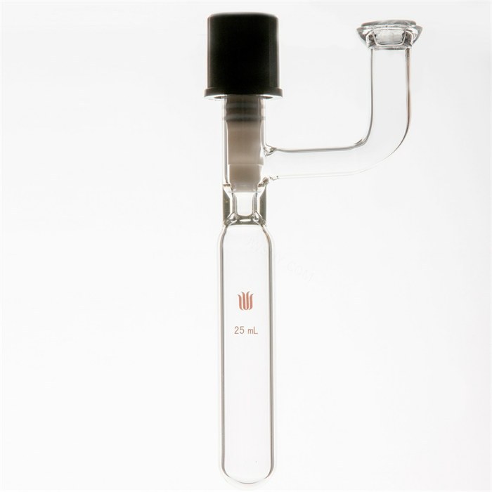 气体或液体存瓶,15#砝兰口,8mm高真空，容量：25mL - 欣维尔