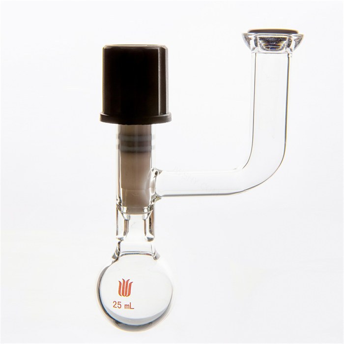 气体或液体存储球瓶,#15 O型珐琅盘,8mm高真空,容量25mL - 欣维尔