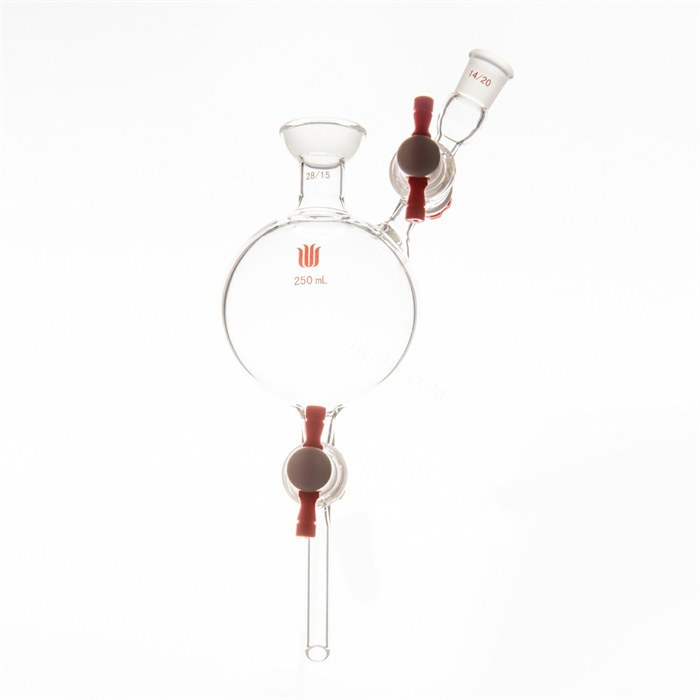 溶剂纯化系统，接受瓶，容量：250ml，上口28/15，侧口：14/20.