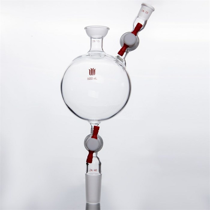 溶剂纯化系统接受瓶，容量：500ml，上28/15，下24/40，侧14/20 - 欣维尔