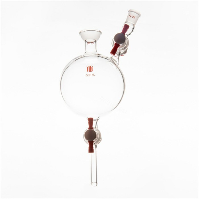 溶剂纯化系统，接受瓶，容量：500ml，上口28/15，侧口：14/20.