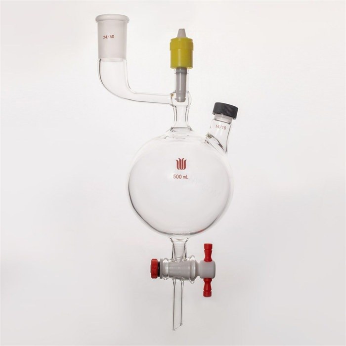 溶剂纯化系统，接受瓶，500ml,新型8mm高真空，左24/40，右14/10 - 欣维尔