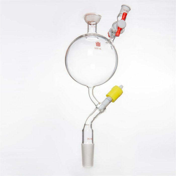 溶剂接受瓶,容量500mL,主口28/15,下口24/40,侧口14/20 - 欣维尔