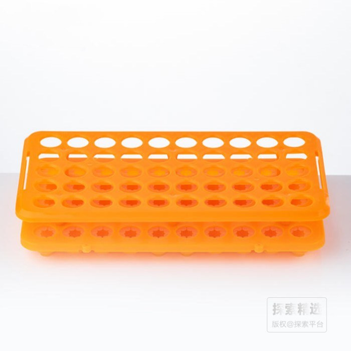 多功能试管架带硅胶垫圈 橙色 &phi;17&times;50孔