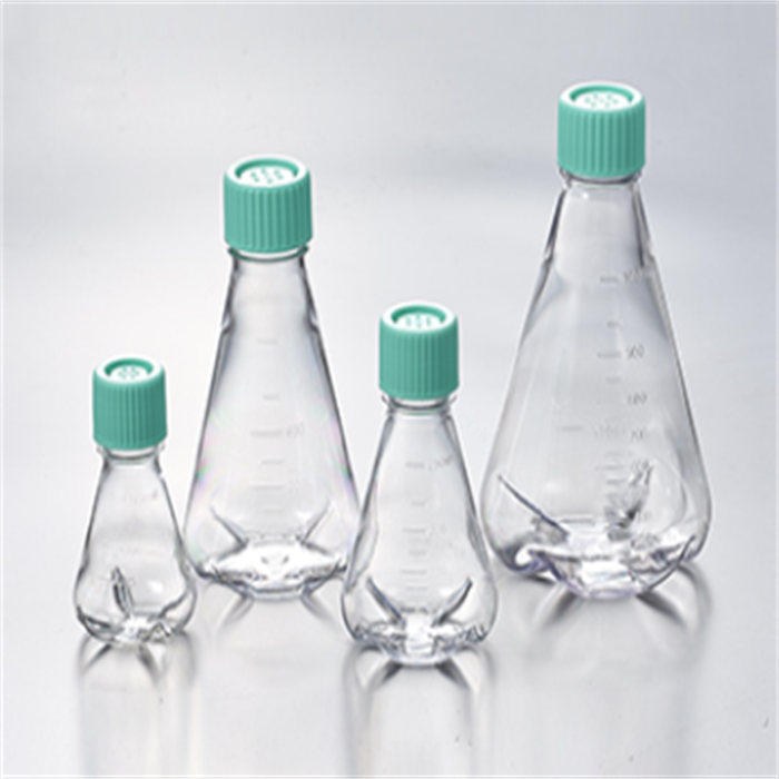 三角培养摇瓶 250ml PETG,悬浮型,滤膜盖,带挡板,无DNA/RNA酶,无热原,灭菌 - JET/洁特