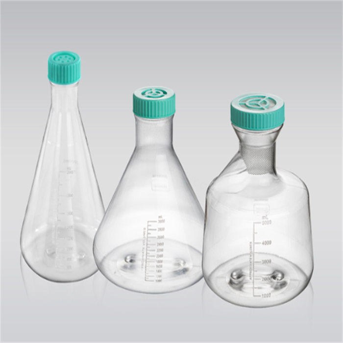 三角培养摇瓶 3000ml PC,悬浮型,滤膜盖,无DNA/RNA酶,无热原,灭菌,(三层袋装,最内和最外印刷袋,中间空
