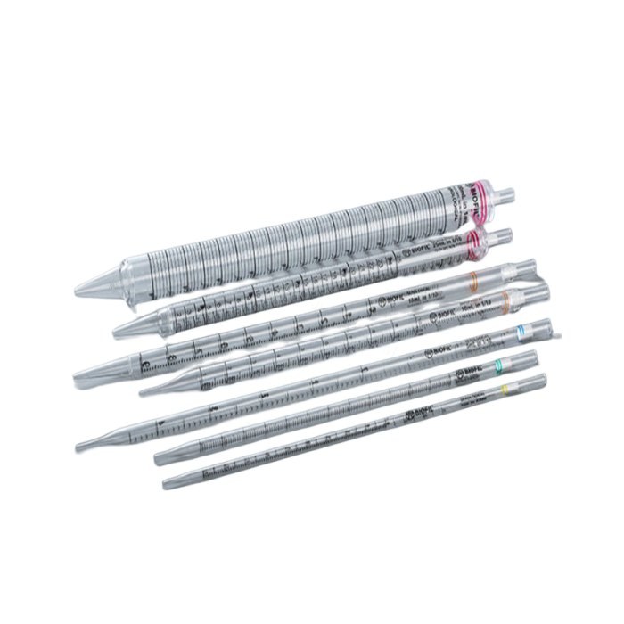 一次性移液管 5ml 大口 刻度1/10,蓝色色环,灭菌 - JET/洁特