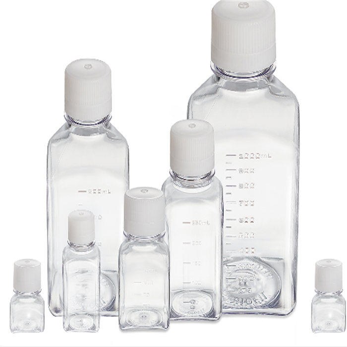 培养基方瓶 1000ml PETG材质,方形瓶,带本色盖,无DNA/RNA酶,灭菌