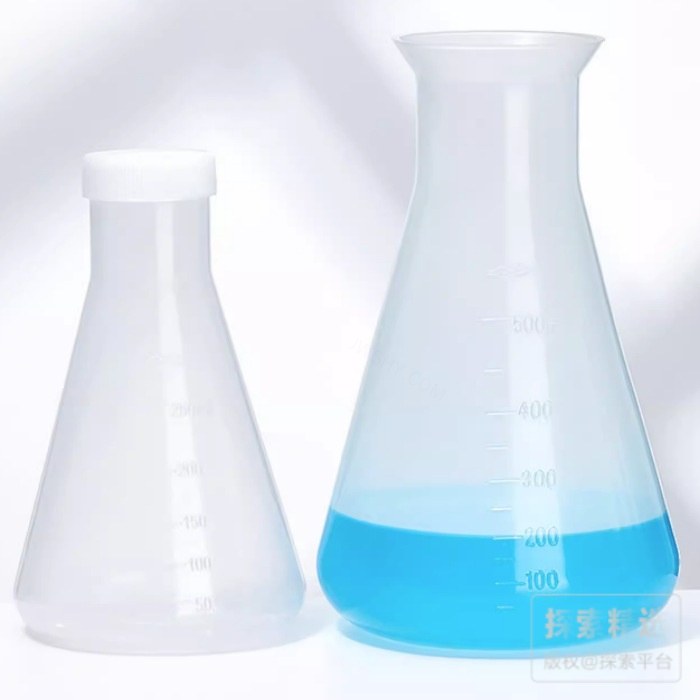 PP塑料三角烧瓶直口加盖（锥形瓶）1000ml - 玖梧精选