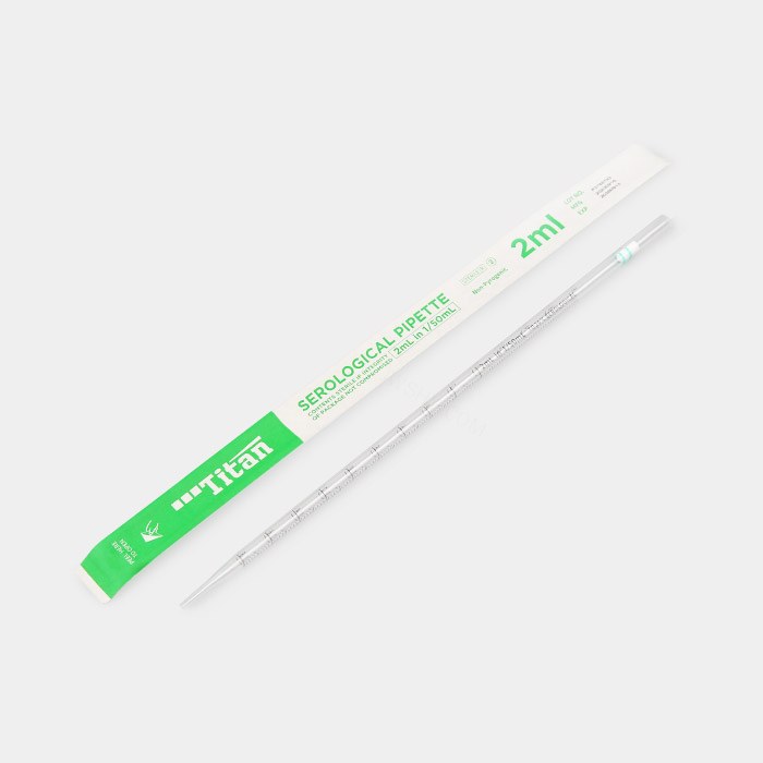 一次性移液管 2ml 刻度1/50 绿色环 灭菌 一体成型 纸塑独立包装 - ACESUN艾斯琳