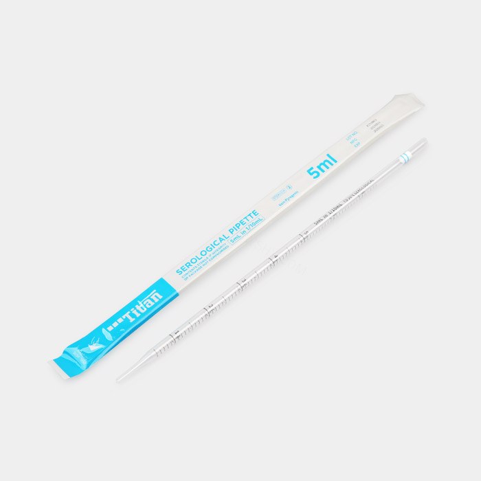 一次性移液管 5ml 刻度1/10 蓝色环 灭菌 一体成型 塑塑独立包装 爆款 - ACESUN艾斯琳